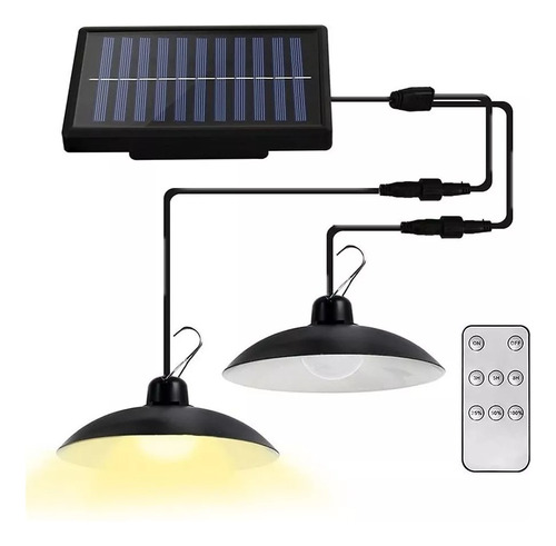 Pack 2 Lamparas + Panel Solar Recargable 240 Watts Ip67