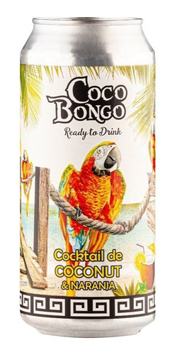 Imagen 1 de 4 de Coco Bongo Lorito Cocktail De Coconut & Naranja 473ml -sufin