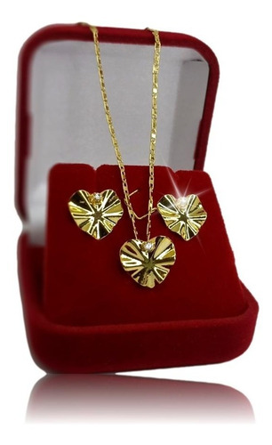Imagem 2 de 5 de Conjunto Colar Feminino E Brincos Semi Joias Luxo/ Garantia