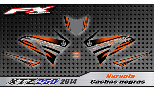 Calcos Opcionales Yamaha Xtz 250 Desde 2014 Fxcalcos2