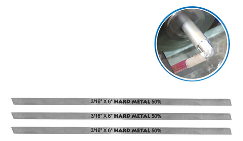 Bits Quadrado 3/16 X 6 - 50% Hss-c0 - Hardmetal - 3 Peças