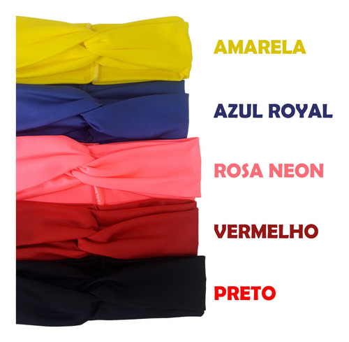 Headband Modelo Turbante Faixa De Cabelo Varias Cores 3 Unid