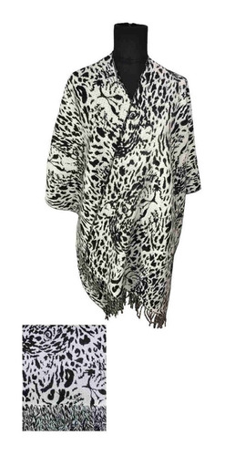 Ruana Animal Print Cara Tigre