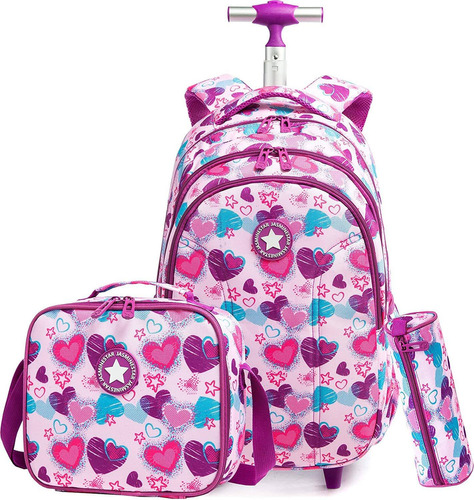 Mochila Enrollable Para Niñas Mochilas Con Ruedas Para La Es