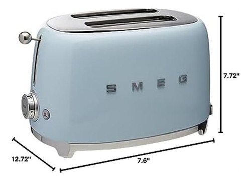 Tostadora Retro Smeg De 2 Rebanadas (azul Pastel)