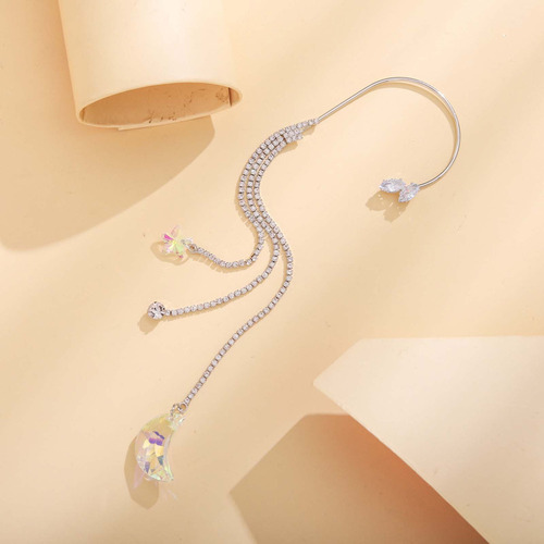Zy 1par Pendientes Con Borlas Y Diamantes Completos