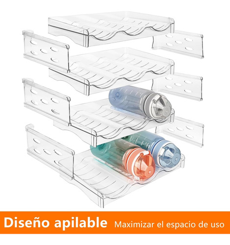 Organizador Botellas Agua Apilable 4 Niveles Para Encimera