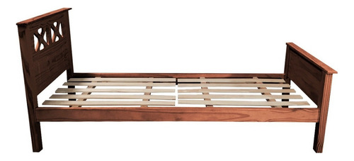 Cama Cruz Moderna 1 Plaza 80 X 190 Madera Macizo Individual Color Cedro