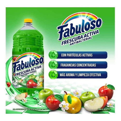 Imagen 2 de 3 de Fabuloso Fabuloso Limpiador Líquido, Pasión De Frutas 1l