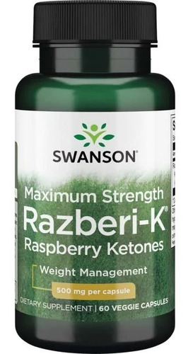 Cetonas De Frambuesa Razberi K Maxima Potencia 500mg 60 Caps