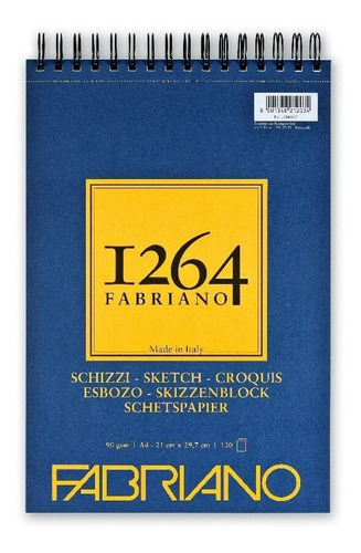 Croquera  Fabriano 1264 A4 21x29,7cm Diferentes Técnicas