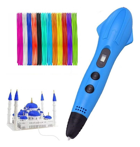 Bolígrafo Lápiz Impresora 3d Sm-03 Lcd + Filamentos 54mts Bl