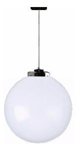 Imagen 3 de 10 de Lampara Cristal Colgante Vidrio Satinado 1 Luz Diametro 40cm