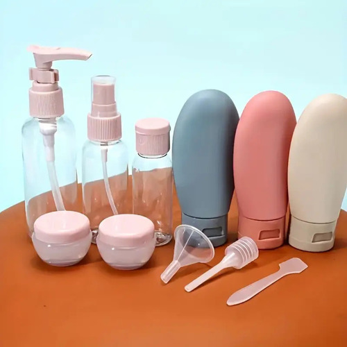 Set Botella De Viaje Dispensadora 11 Contenedores Accesorios