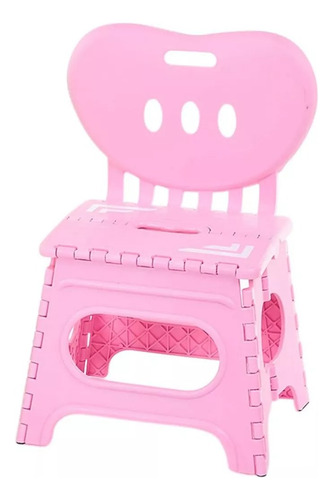 Taburete Plegable, Infantil, Taburete Portátil. Rosa