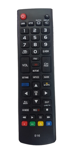 Control Remoto 516 Para Smart 3d LG Akb73715610 Akb73715664