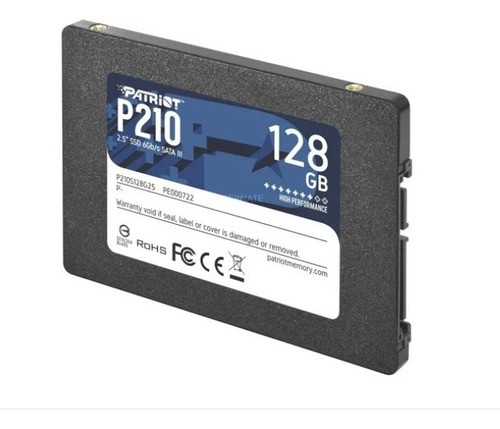 Imagen 2 de 2 de Disco Ssd Estado Solido 128gb 2,5 Patriot P210