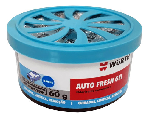 Odorizador Aroma Gel Cheirinho De Carro Marine 60g - Wurth