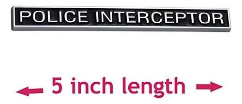 Embroom Police Interceptor Emblem 3d Emblems Trunk Nameplate