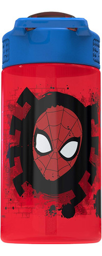 Zak Designs Botella Diseño De Minecraft, Plástico 16 Y 25 Oz Rojo 16 Onza