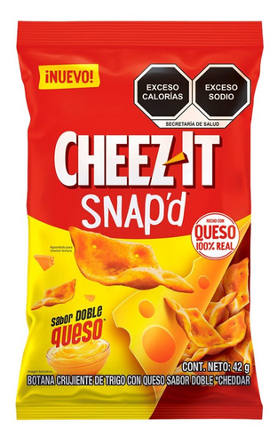 2 Pack Fritura Doble Queso Snapd Cheez It 22