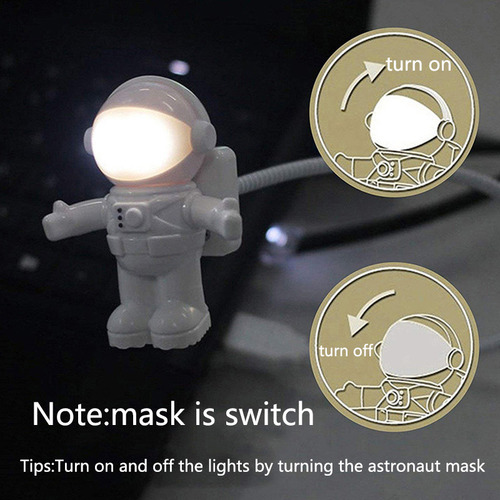 Zl Mini Astronauta Led Usb For Leer En La Computadora