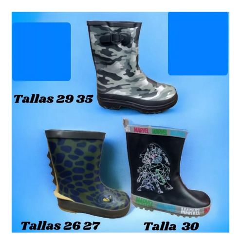 Botas De Lluvia Capitan America Spiderman Frozen