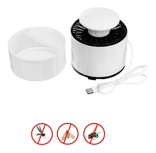 Imagen 1 de 10 de Lampara Mata Insectos Mosquitos Led Uv Usb 220v Killing Lamp