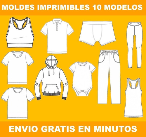 Moldes Imprimibles Molderia Ropa Patron Coreldraw 10 Modelos