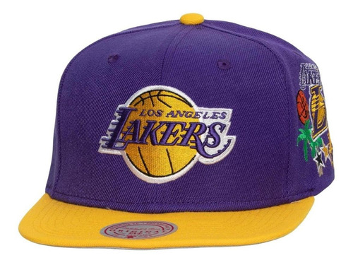 Gorra Mitchell & Ness Patch Overload Los Angeles Lakers Nba 
