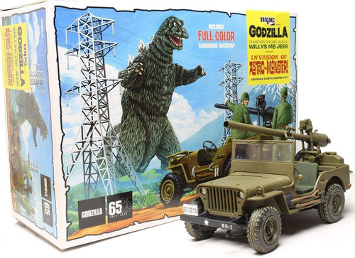 Godzilla Jeep Del Ejército Kit Modelo 1 25 Escala