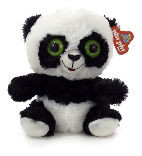 Imagen 1 de 5 de Peluche Oso Panda Sentado 23cm Ojos Tiernos Phi Phi Toys