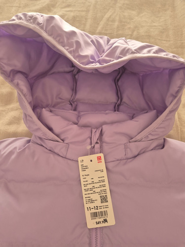 Uniqlo Pufftech Washable Parka Para Niñas Nueva Talle 11/12