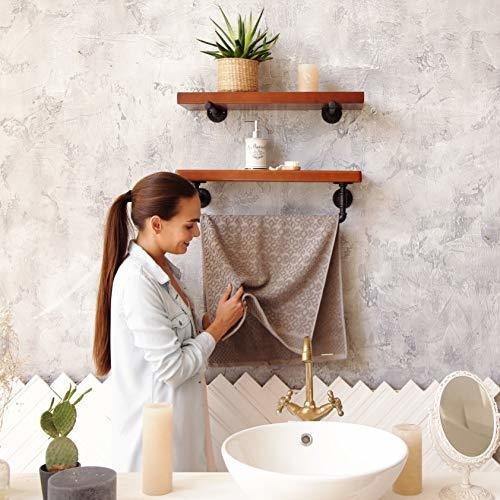 Imagen 6 de 7 de Estantes De Pared Flotante Con Soportes De Tuberia Industria