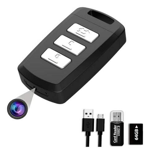 Cámara Espía Mini 1080p Con Tarjeta De Memoria De 64gb