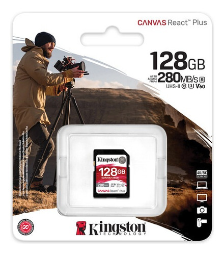 Tarjeta de memoria Kingston Sd Xc 128 GB 280 MB/s V60 SDR2 v6/128 GB