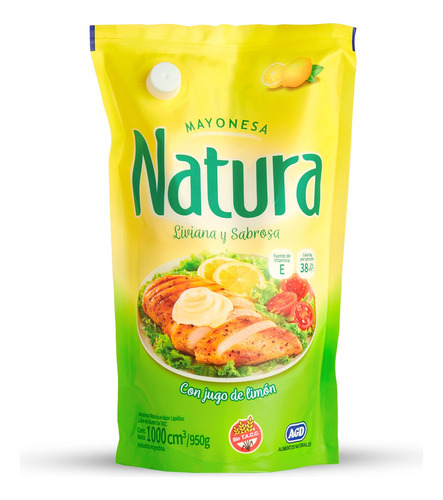 Mayonesa Natura sin gluten doypack 950g