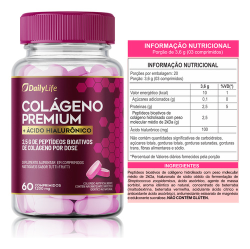 5x Melhor Colageno Hidrolisado + Ácido Hialurônico Para Pele