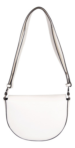 Bolsa Ck Para Mujer K60k611223 Acabado de los herrajes Níquel Color White/Silver Logo Correa de hombro Multicolor Diseño de la tela Liso