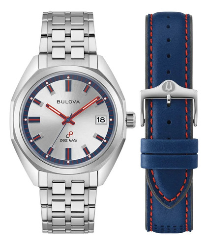 96k112 Reloj Bulova Jet Star Box Set 40mm Azul/plateado/rojo