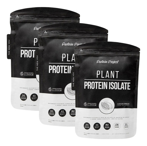 3 Proteina Vegana Vegan Pea Protein Project Isolate 6 Lbs