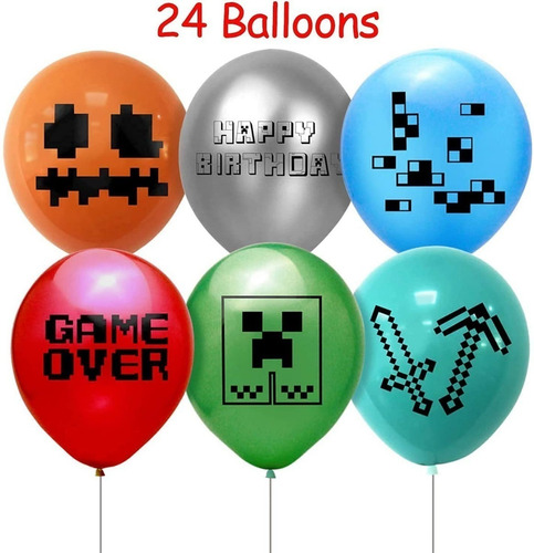 Imagen 2 de 7 de Globos Fiesta Infantil Decoración Tematica 60 Pz