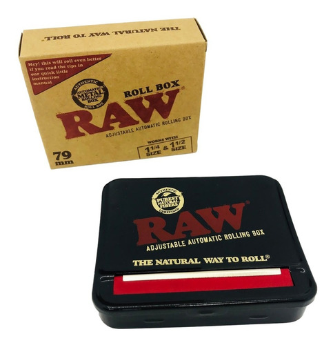 Maquina Raw Rolling Box 79 Mm Black Ajustable Candyclub