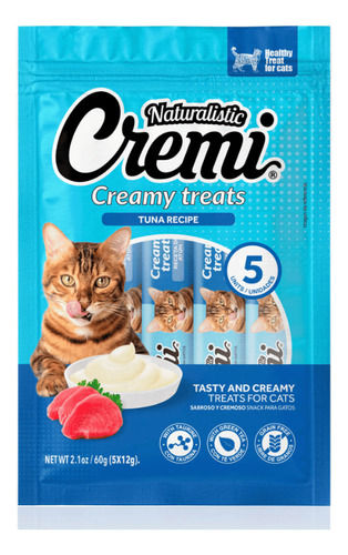 Naturalistic Snack Gato Cremi Atun, 5 Tubos