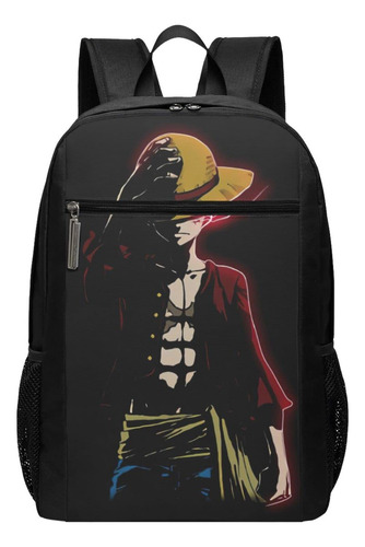 Mochila Casual Unisex Anime Una Pieza 17  Color Negro Talla