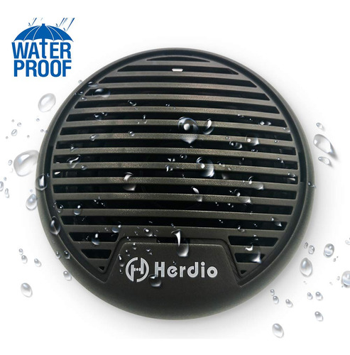 Marine Bluetooth Speakers Herdio 3-inch 140w For Boat Black