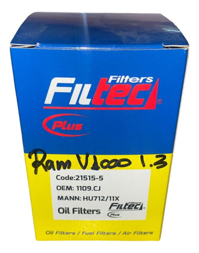 Filtro De Aceite Ram V1000 1.3