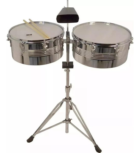 Juego De Timbales Latinos 13 Y 14 Pulgadas Stb-1314