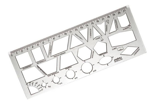 Régua Acrílica Geométrica Waleu