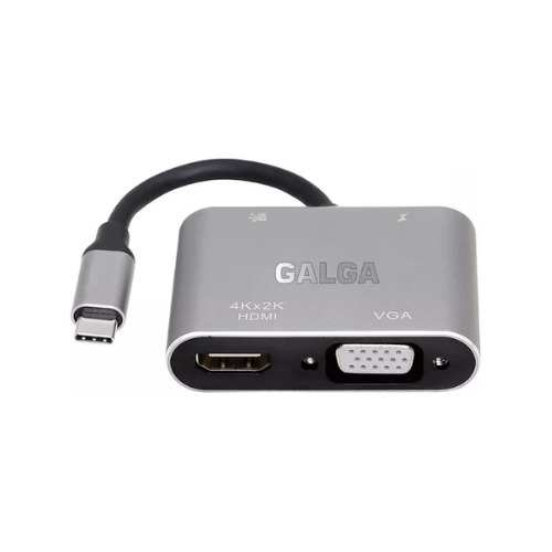 Adaptador Usb C Hub 4 En 1  Hdmi 4k / Vga / Tipo C / Usb 3.0